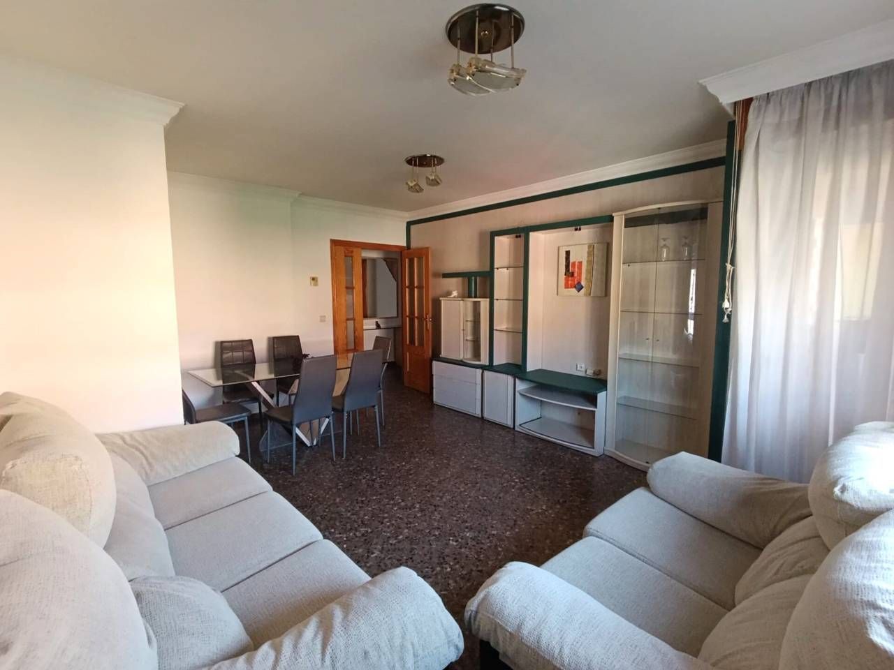 Living room of Flat for sale in  Albacete Capital  with Heating and Balcony