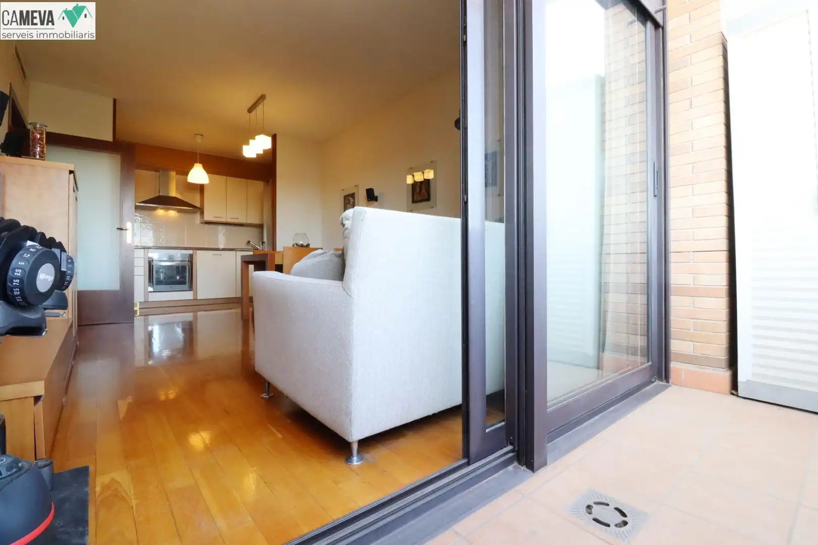 Sala de estar de Piso en venta en Sabadell con Calefacción, Trastero y Amueblado