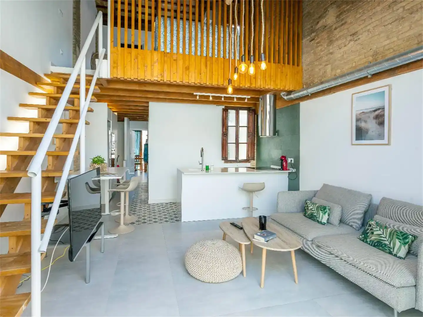 Sala d'estar de Apartament de lloguer en  Valencia Capital amb Aire condicionat