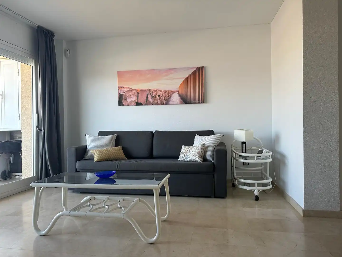 Sala d'estar de Pis en venda en Salou amb Aire condicionat, Terrassa i Moblat