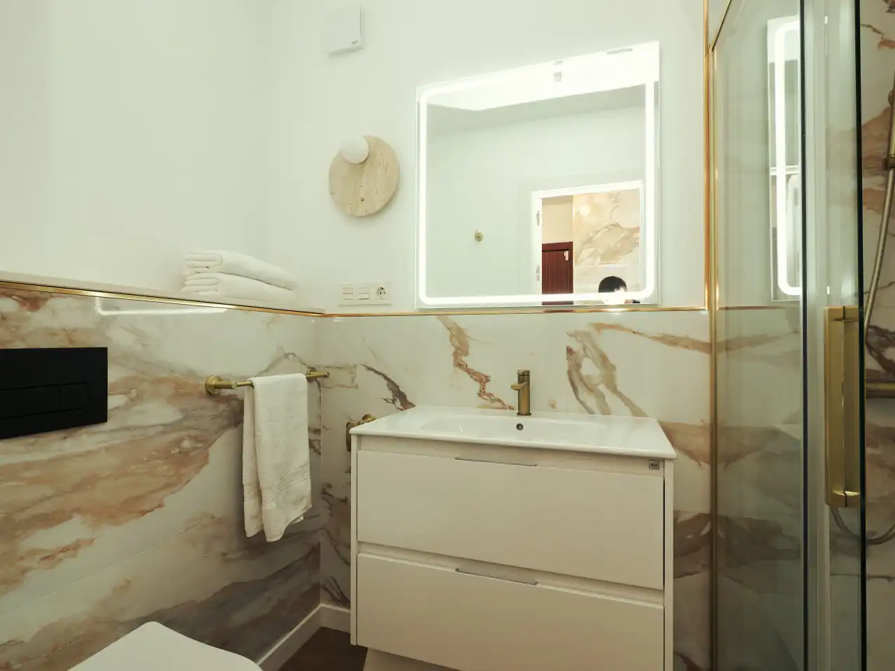 Badezimmer von Wohnungen zum Verkauf in Torrevieja mit Klimaanlage, Heizung und Terrasse
