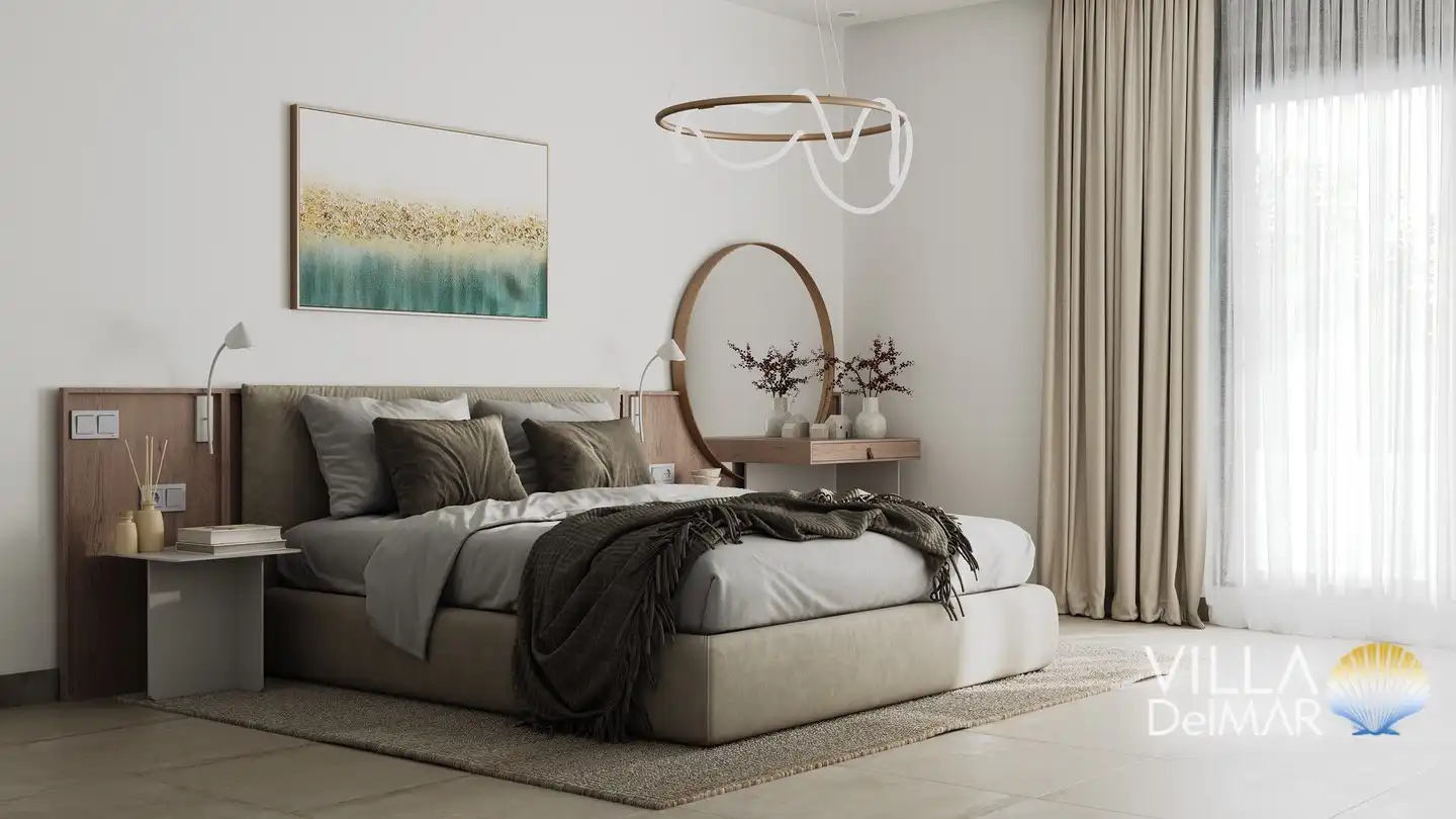 Bedroom of Houses for sale in Calpe / Calp  with Air Conditioner, Heating and Private garden