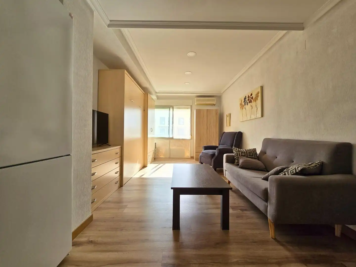 Sala de estar de Estudio de alquiler en Elche / Elx con Aire acondicionado y Amueblado