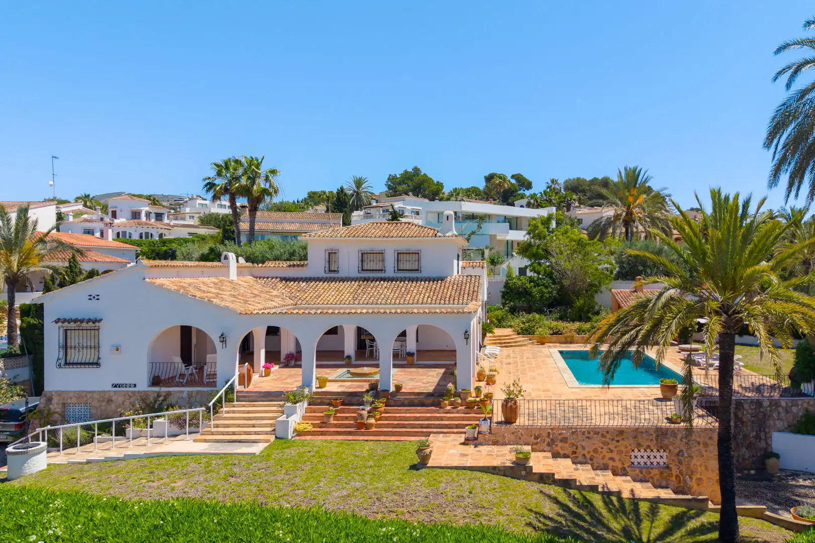 Vista exterior de Casa o chalet en venta en Moraira con Aire acondicionado, Calefacción y Terraza