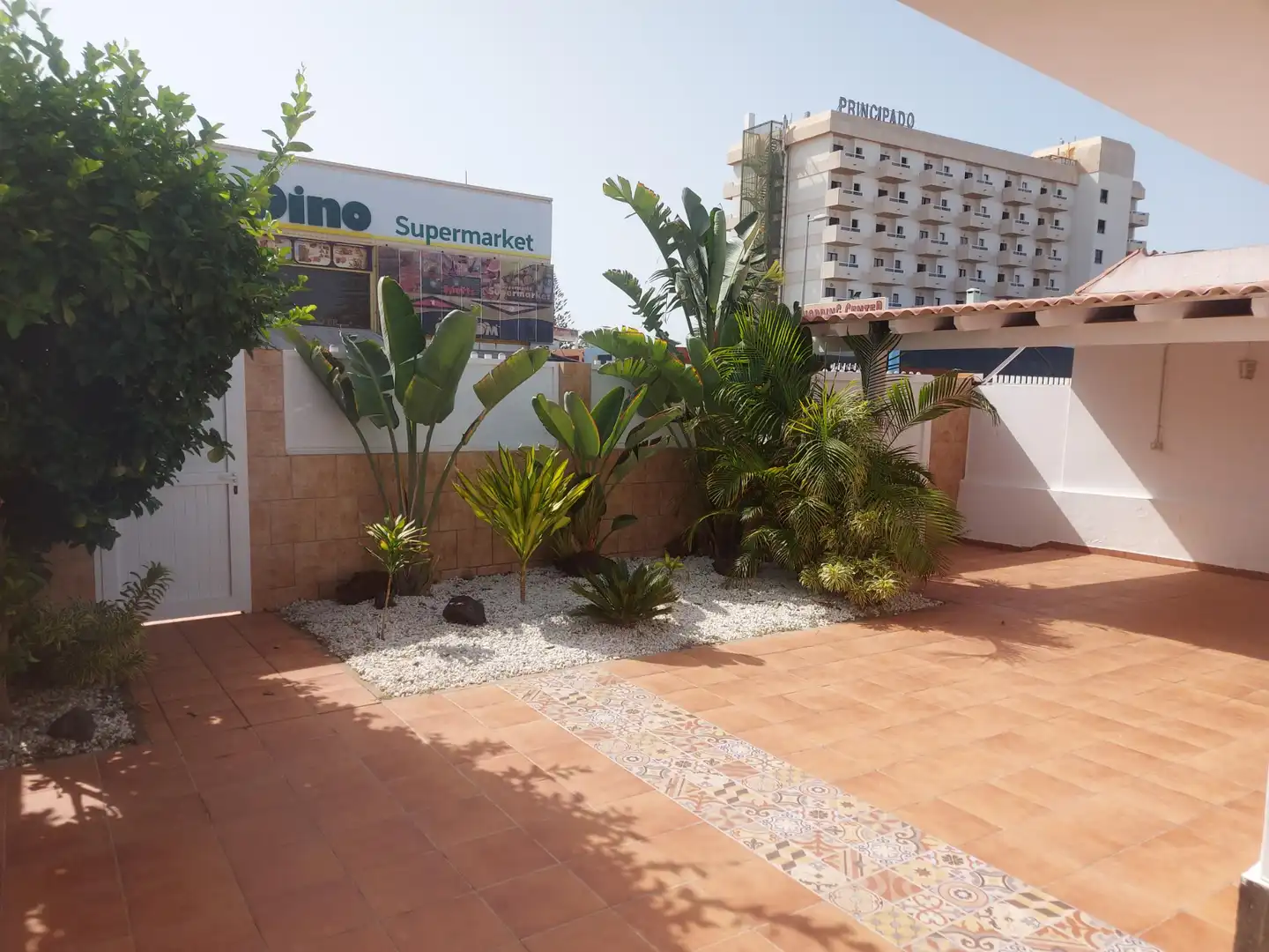 Terrassa de Casa adosada de lloguer en San Bartolomé de Tirajana amb Aire condicionat, Jardí privat i Terrassa