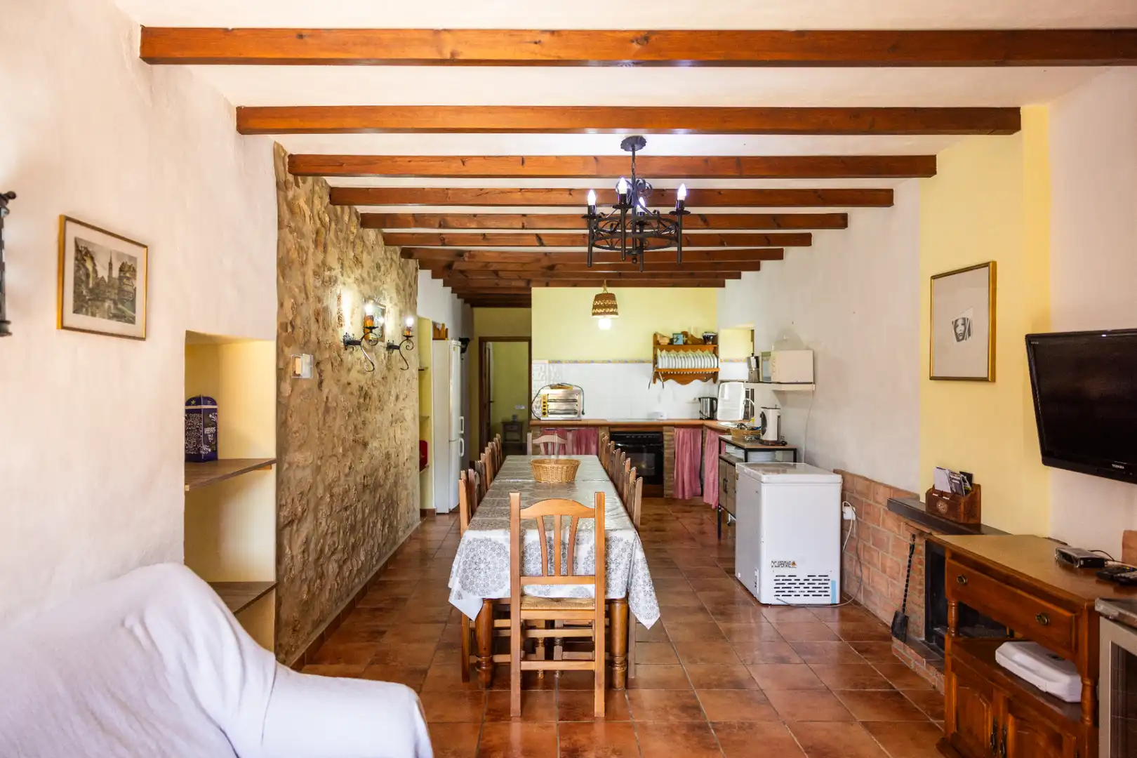 Comedor de Finca rústica en venta en Montejaque con Aire acondicionado, Jardín privado y Terraza