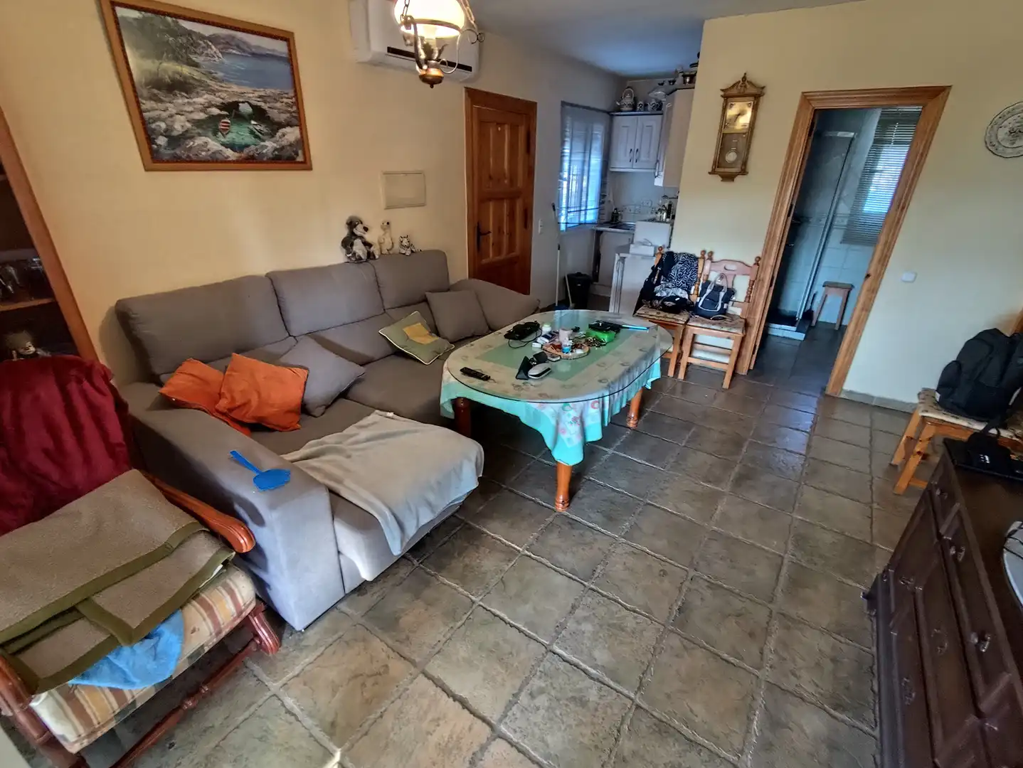 Sala d'estar de Finca rústica en venda en Coín amb Aire condicionat, Jardí privat i Terrassa