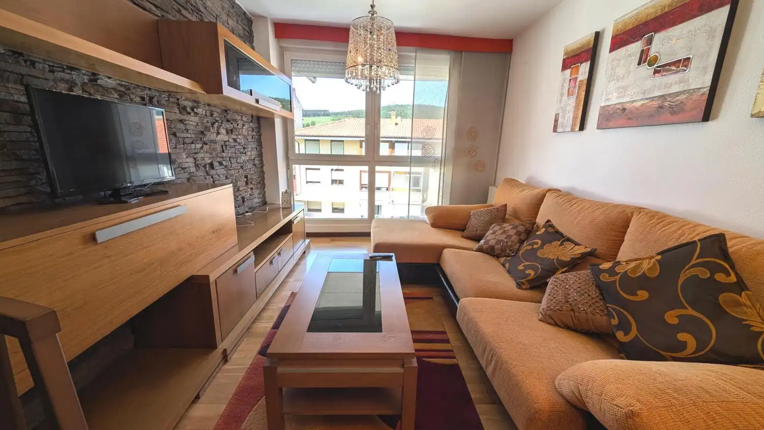 Living room of Flat for rent in Piélagos  with Heating, Terrace and Furnished
