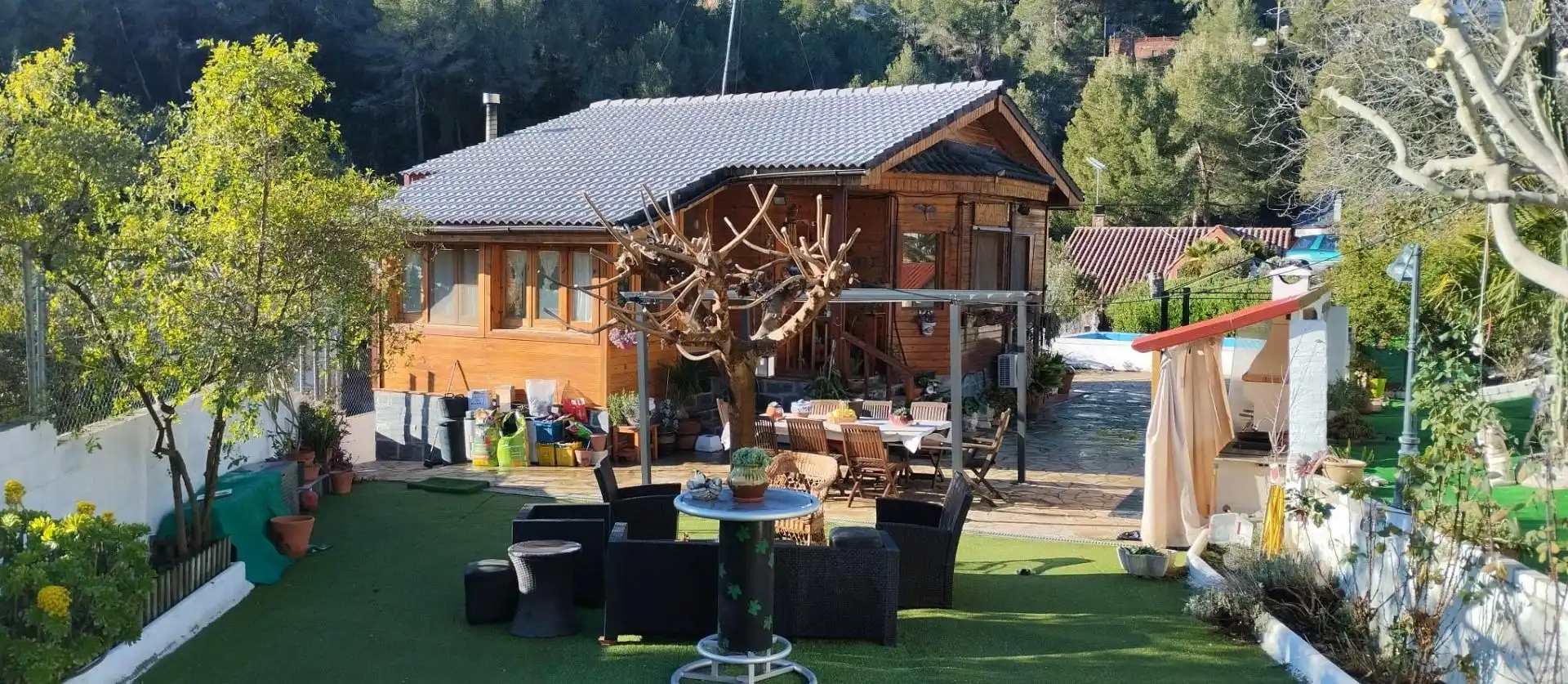 Terrassa de Casa o xalet en venda en Vallirana amb Aire condicionat, Calefacció i Jardí privat