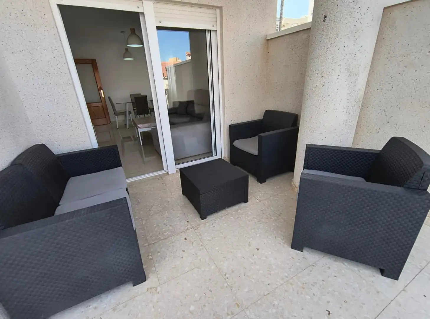 Terraza de Apartamento en venta en Elche / Elx con Aire acondicionado, Jardín privado y Terraza