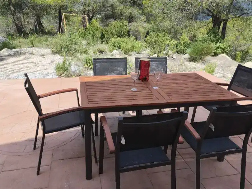 Terrassa de Casa o xalet en venda en Huéscar amb Jardí privat, Piscina i Moblat