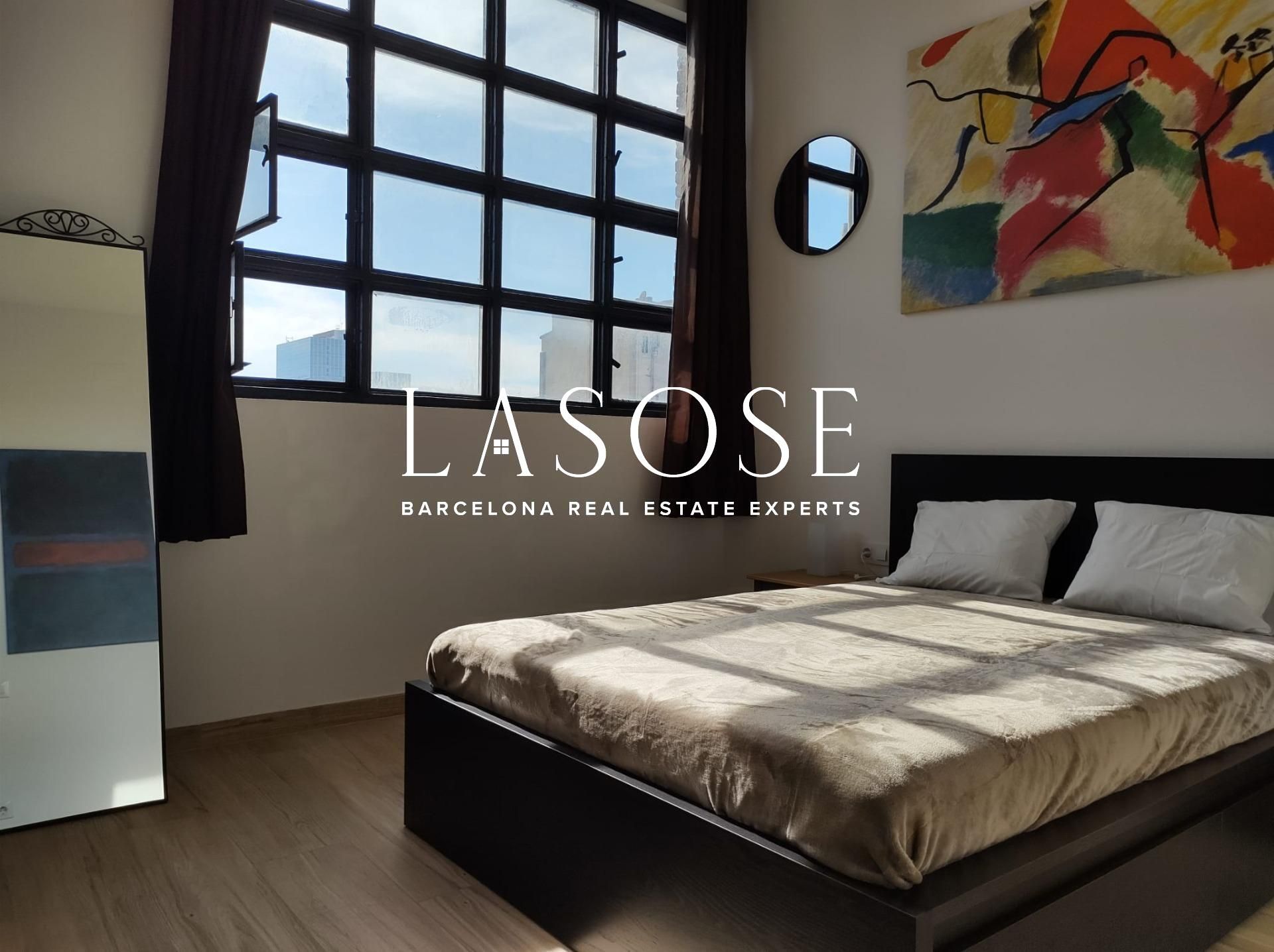 Bedroom of Loft to rent in  Barcelona Capital  with Air Conditioner, Heating and Parquet flooring