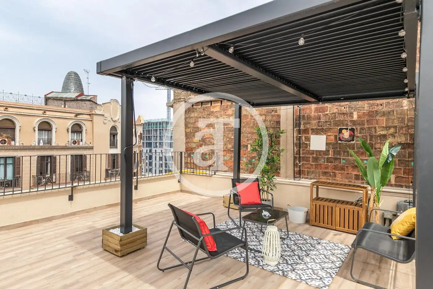 Terrace of Flat for rent in  Barcelona Capital  with Air Conditioner, Heating and Furnished