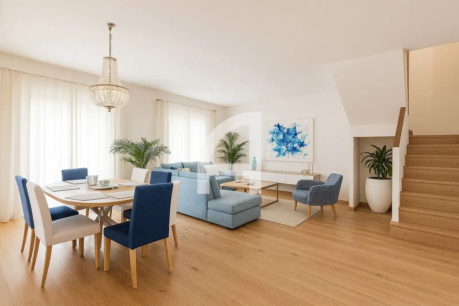 Wohnzimmer von Einfamilien-Reihenhaus zum Verkauf in Fuengirola mit Terrasse, Abstellraum und Schwimmbad