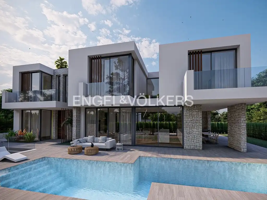 Exterior view of Houses for sale in L'Alfàs del Pi  with Air Conditioner, Private garden and Swimming Pool