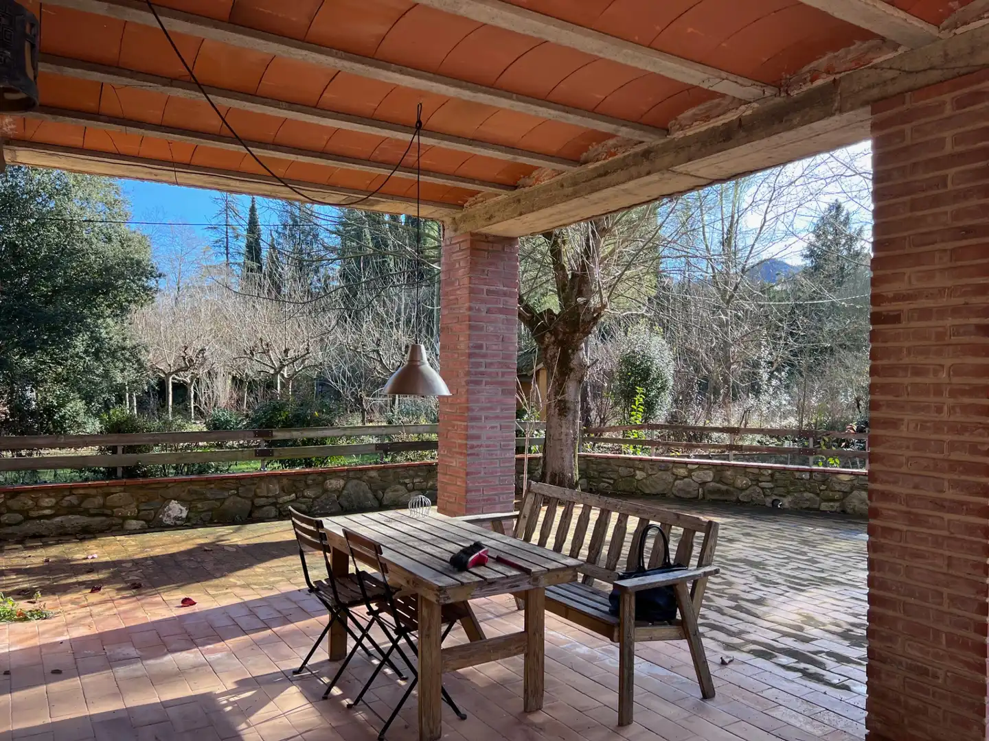 Terrassa de Finca rústica en venda en Mieres (Girona) amb Aire condicionat, Jardí privat i Parquet