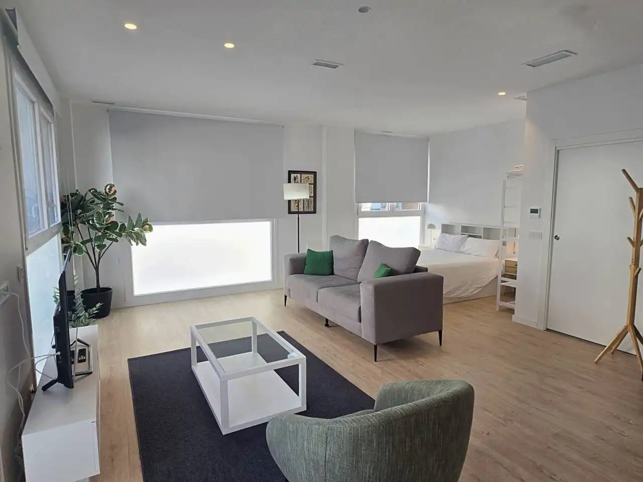 Wohnzimmer von Wohnung zur Miete in Valencia mit Klimaanlage, Heizung und Möbliert
