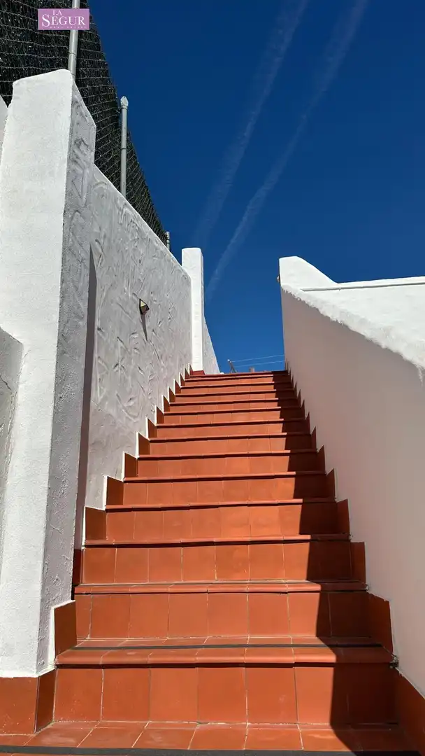 Vista exterior de Casa o xalet en venda en Conil de la Frontera amb Jardí privat, Terrassa i Piscina