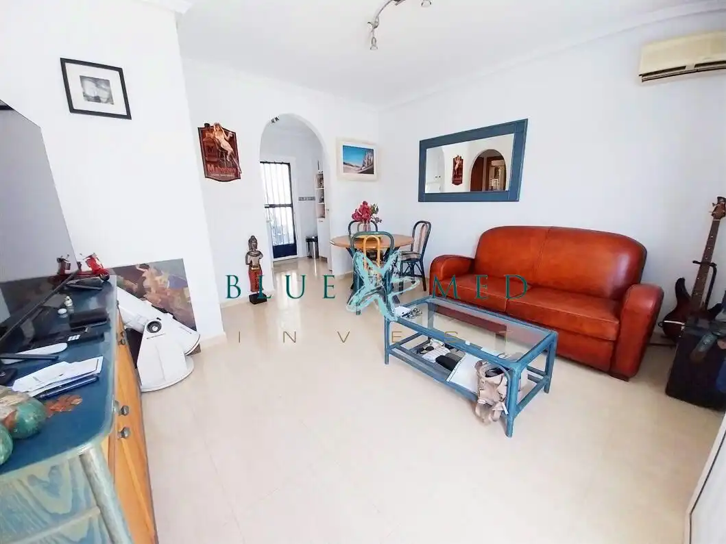 Sala d'estar de Casa o xalet en venda en Mazarrón amb Aire condicionat, Terrassa i Piscina