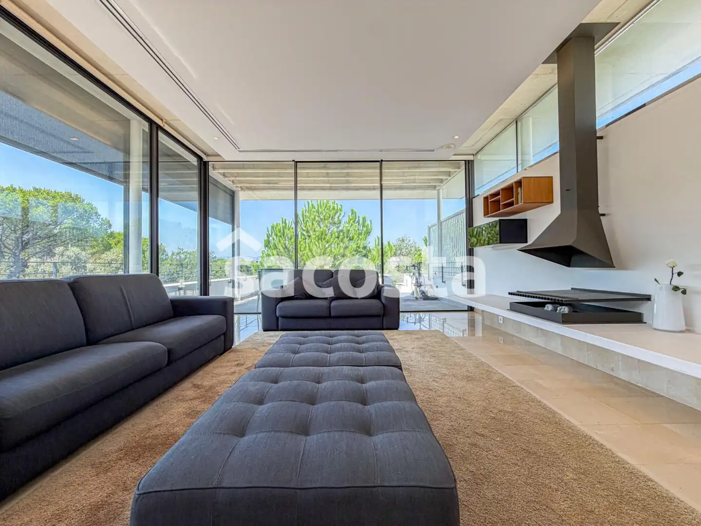 Sala de estar de Casa o chalet en venta en Caldes de Malavella con Aire acondicionado, Calefacción y Jardín privado