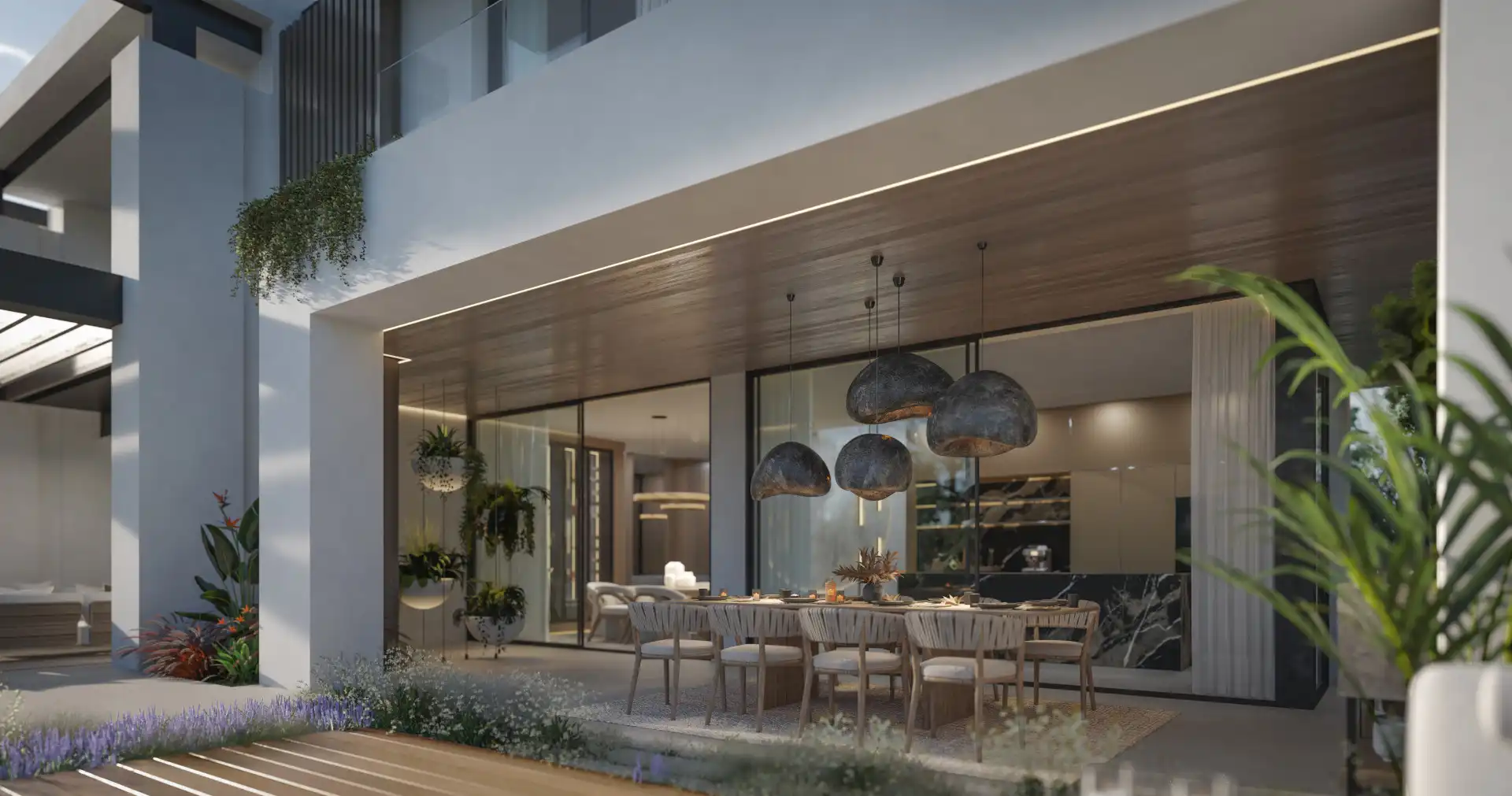 Terrasse von Haus oder Chalet zum Verkauf in Marbella mit Klimaanlage, Heizung und Privatgarten