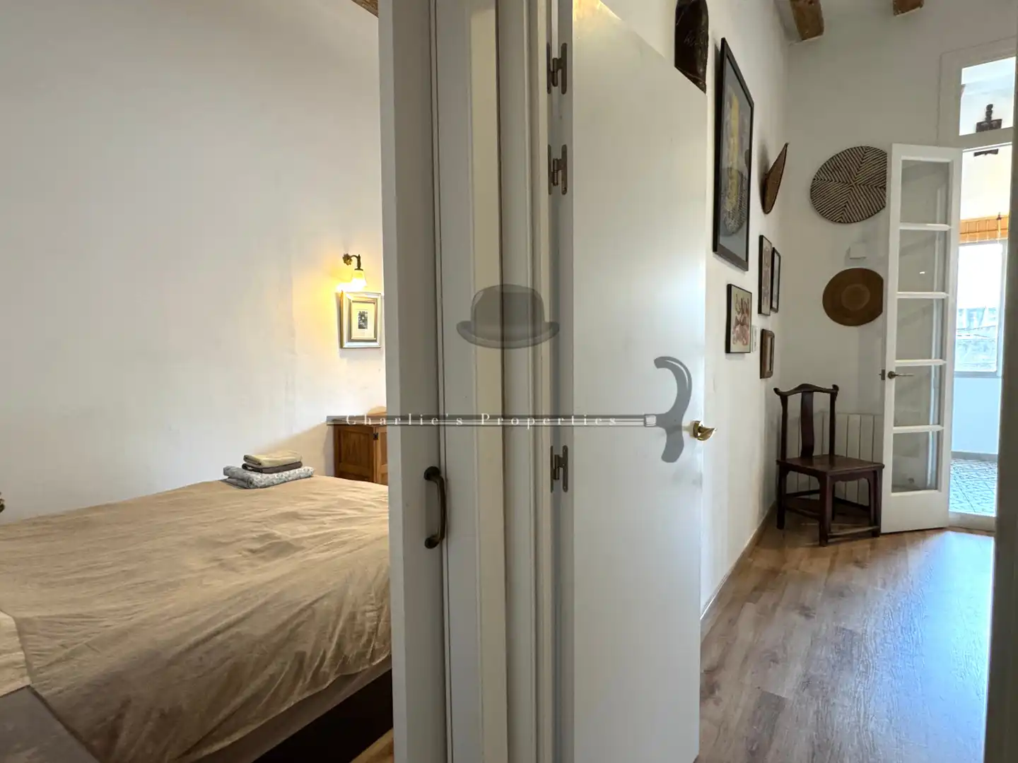 Habitación de Apartamento de alquiler en Barcelona con Aire acondicionado, Calefacción y Amueblado