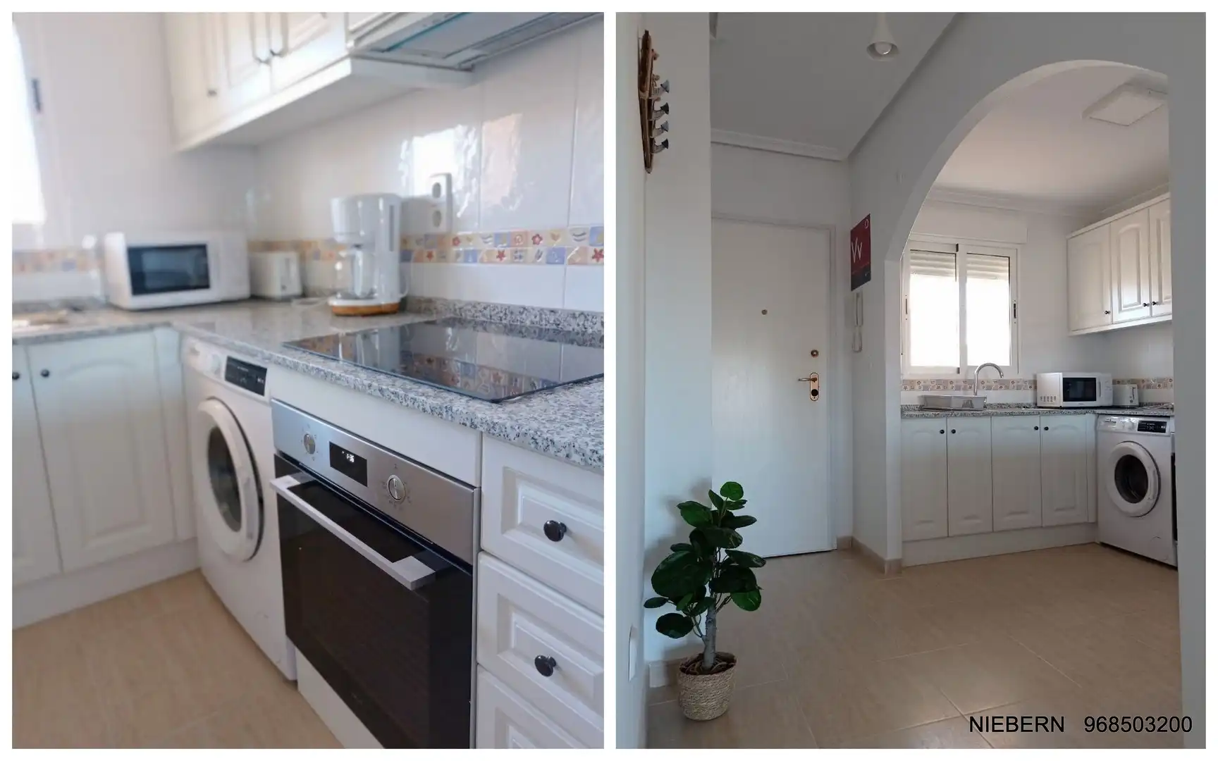 Küche von Wohnung zur Miete in Cartagena mit Terrasse, Möbliert und Waschmaschine