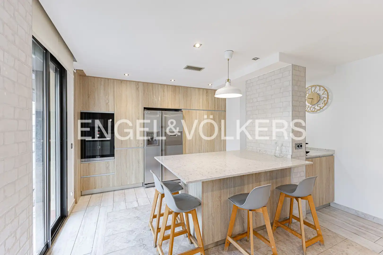 Cocina de Piso de alquiler en Barcelona con Aire acondicionado, Calefacción y Parquet