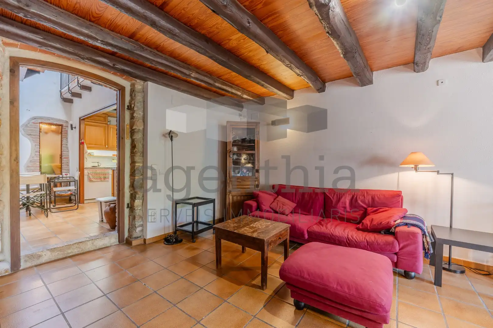 Sala de estar de Finca rústica en venta en Vilablareix con Calefacción, Trastero y Balcón
