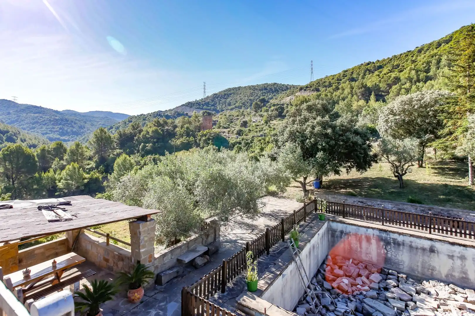 Terrasse von Country house zum Verkauf in Sant Vicenç de Castellet mit Heizung, Privatgarten und Terrasse