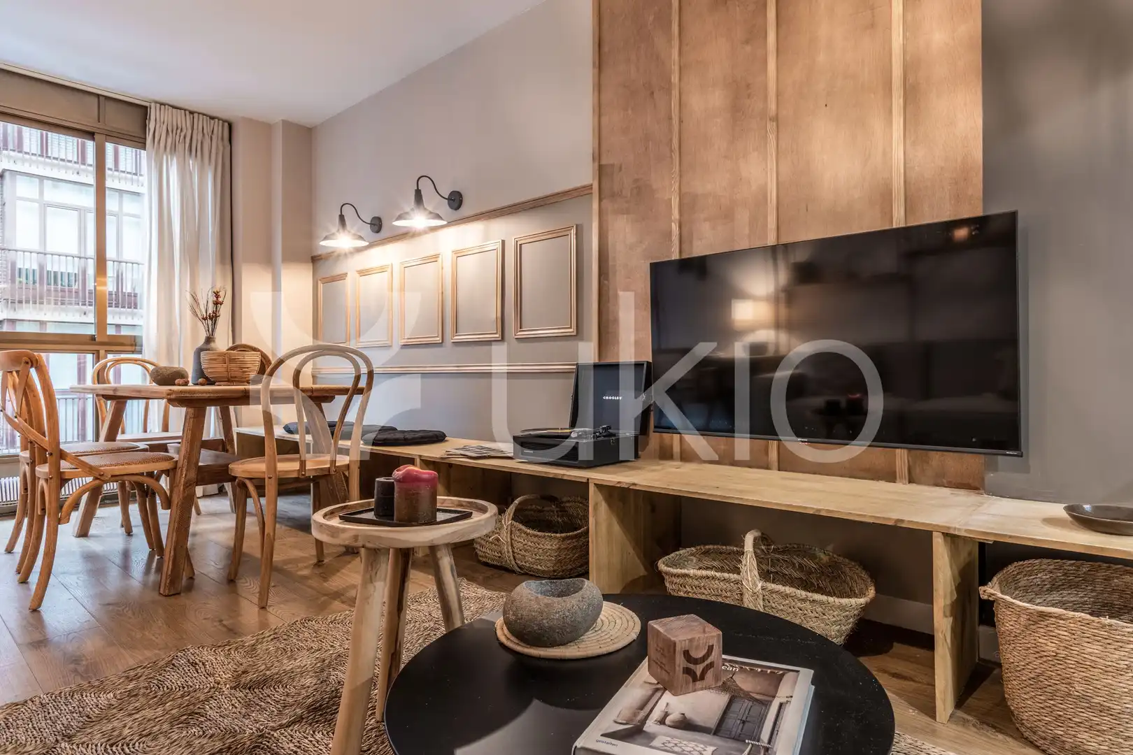 Wohnzimmer von Wohnungen zur Miete in Madrid mit Klimaanlage, Ofen und Waschmaschine
