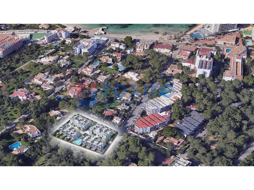 Vista exterior de Ático de alquiler en Sant Antoni de Portmany con Aire acondicionado, Jardín privado y Terraza