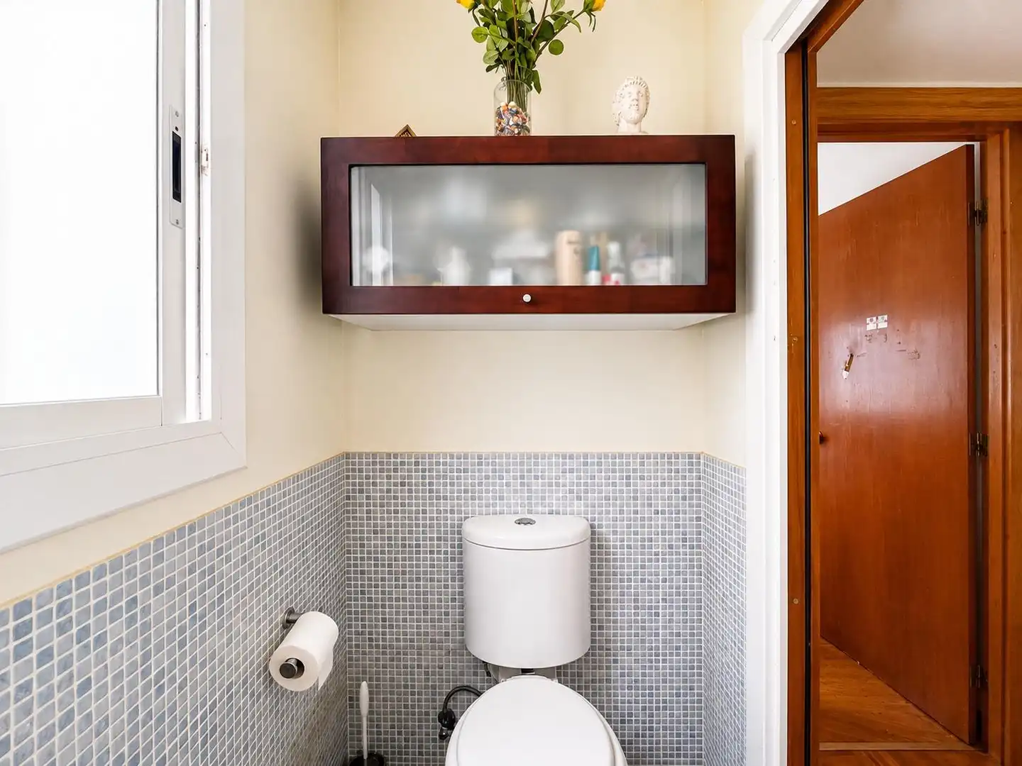 Badezimmer von Wohnung zum Verkauf in Esplugues de Llobregat mit Klimaanlage, Parkett und Terrasse