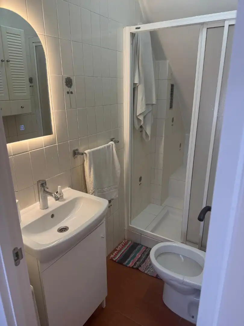 Baño de Estudio de alquiler en Oviedo  con Calefacción, Parquet y Amueblado