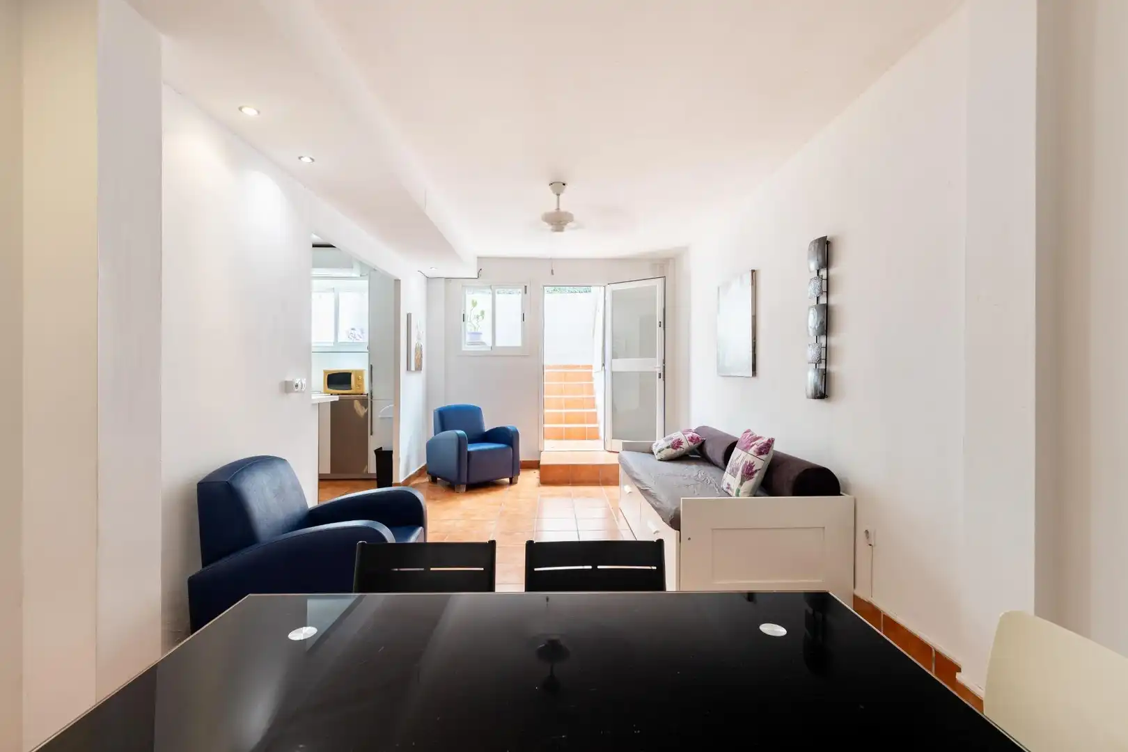 Sala de estar de Casa adosada en venta en  Palma de Mallorca con Aire acondicionado, Calefacción y Jardín privado