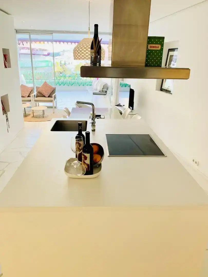 Küche von Wohnungen zur Miete in Eivissa mit Klimaanlage, Schwimmbad und Balkon