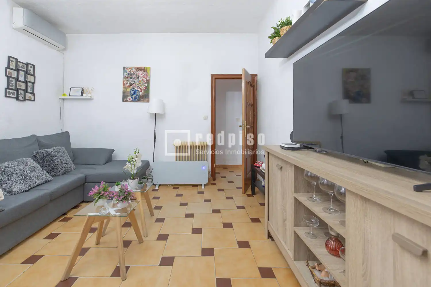 Sala d'estar de Casa o xalet en venda en El Álamo amb Aire condicionat, Calefacció i Jardí privat