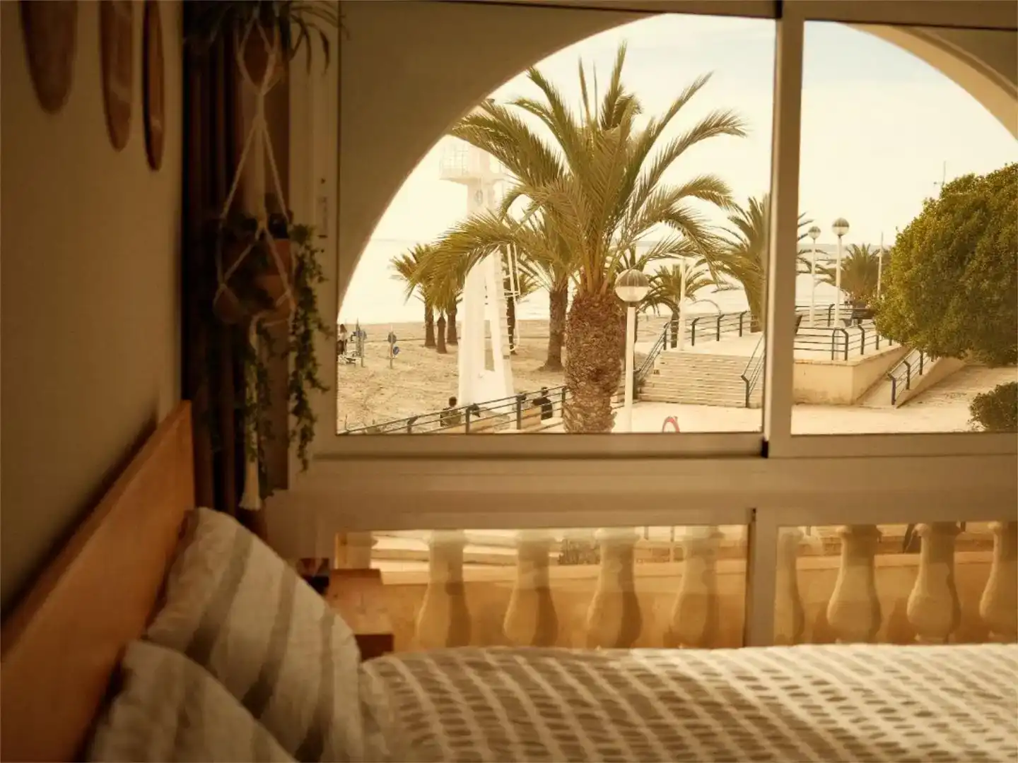 Schlafzimmer von Loft zur Miete in Santa Pola mit Klimaanlage und Möbliert
