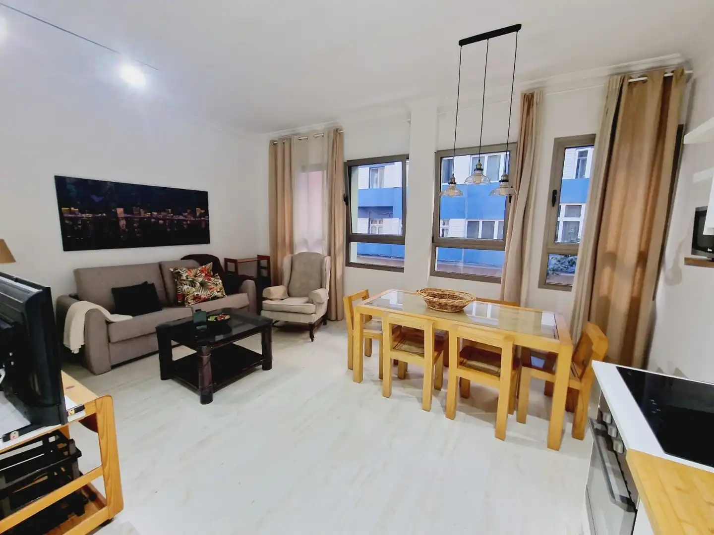 Sala d'estar de Apartament de lloguer en Las Palmas de Gran Canaria amb Moblat