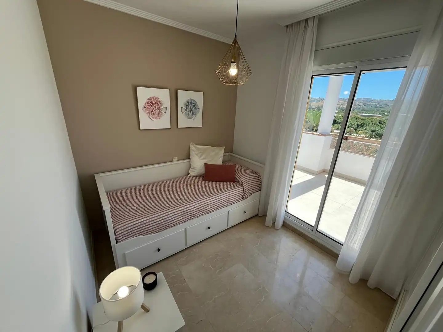 Dormitori de Àtic de lloguer amb opció a compra en Mijas amb Aire condicionat, Terrassa i Moblat