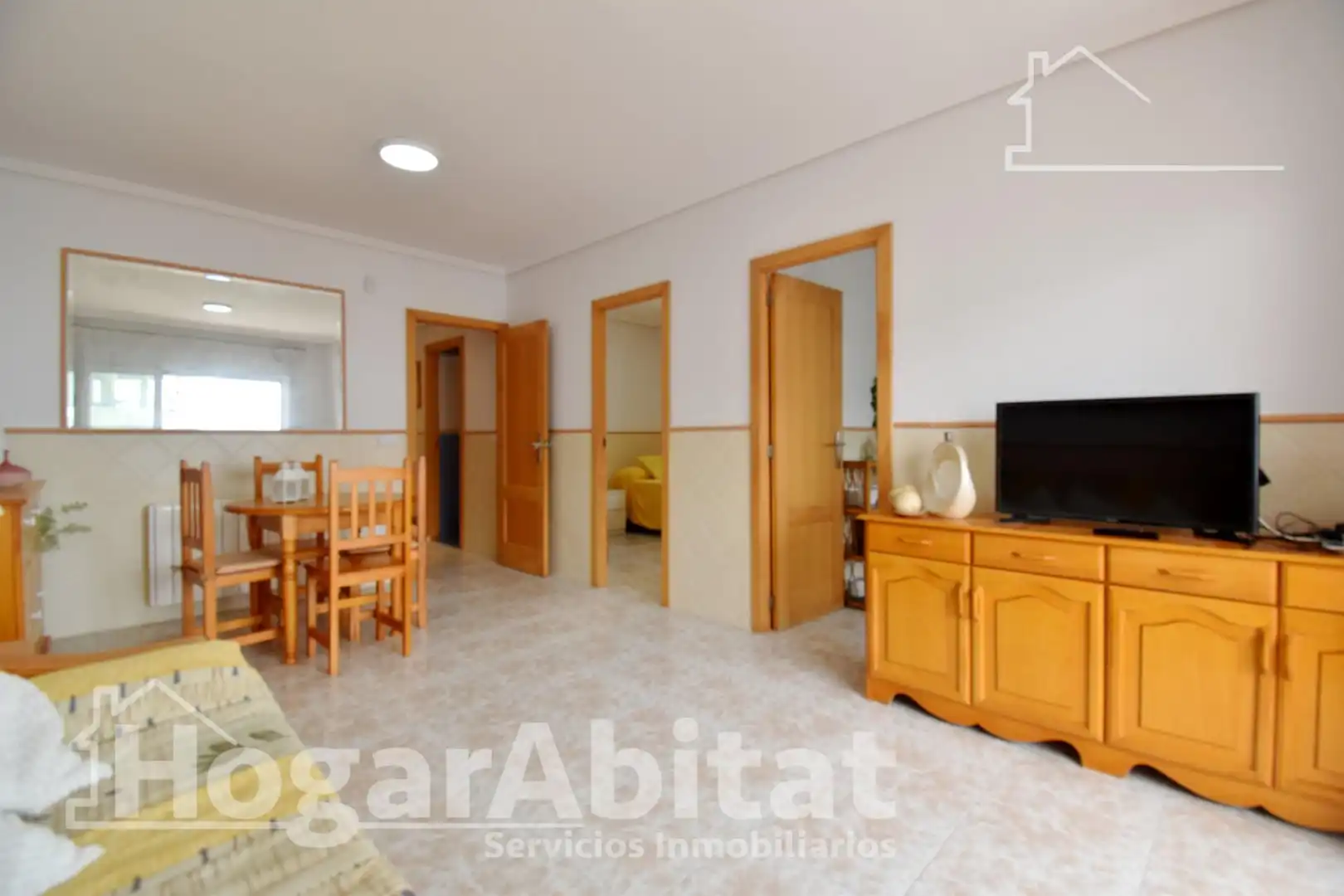 Living room of Flat for sale in Bellreguard  with Heating, Terrace and Furnished