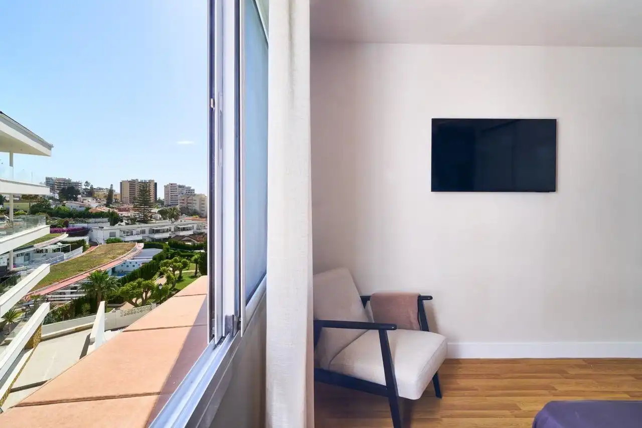 Terraza de Apartamento de alquiler en Fuengirola con Aire acondicionado, Terraza y Amueblado