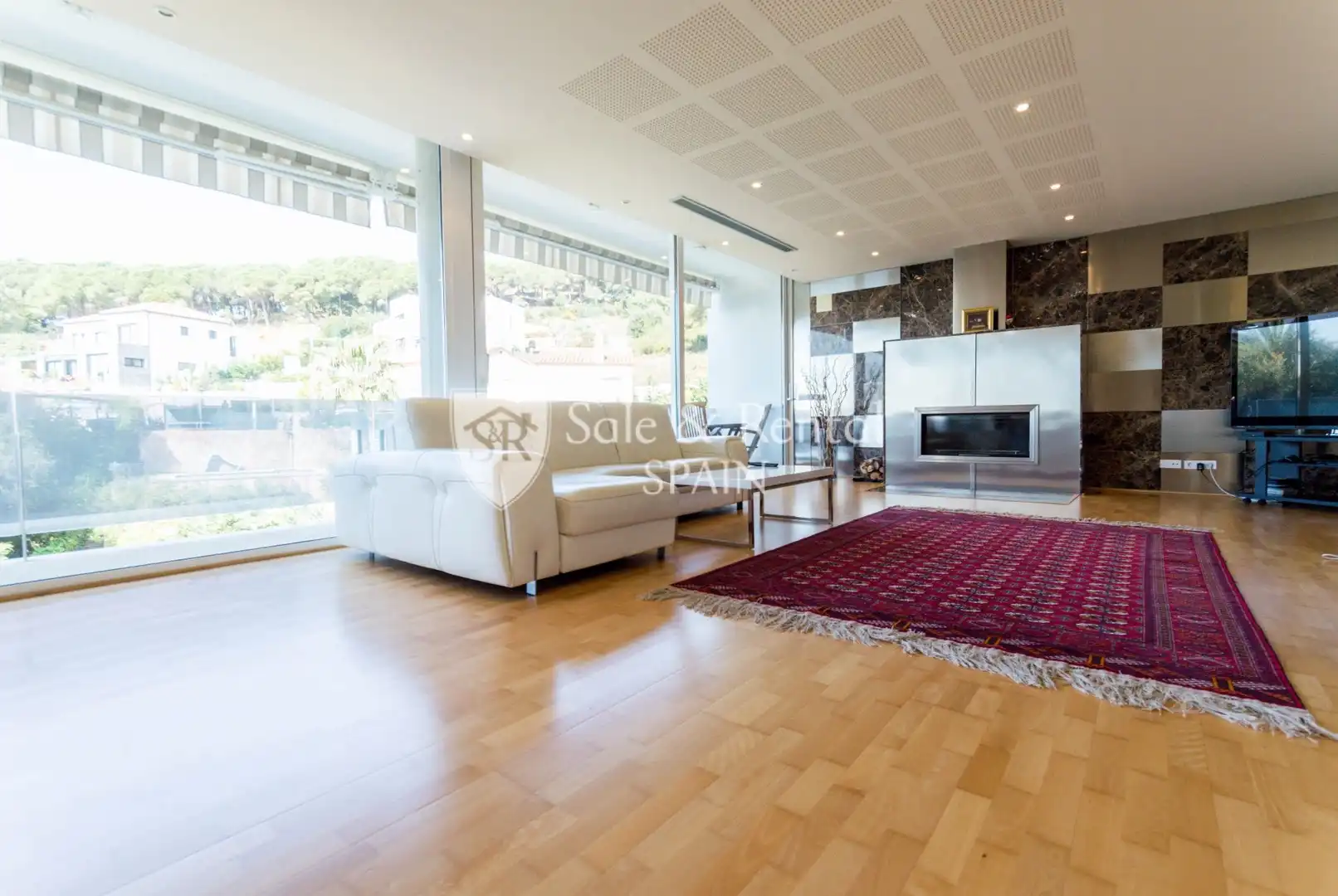 Sala d'estar de Casa o xalet en venda en Lloret de Mar amb Aire condicionat, Jardí privat i Terrassa