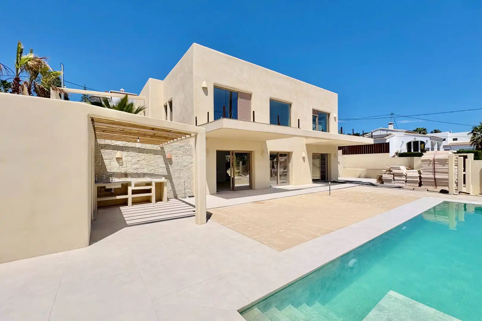 Exterior view of Houses for sale in Jávea / Xàbia  with Air Conditioner, Heating and Private garden