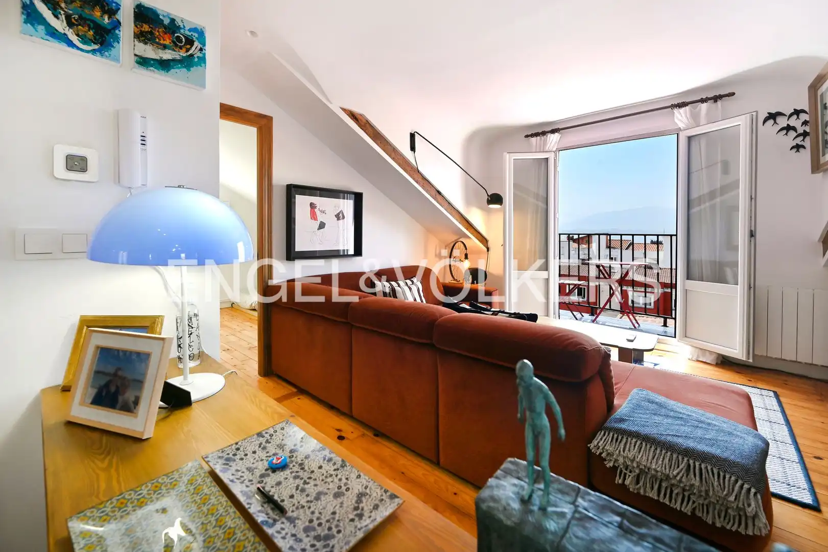 Living room of Attic for sale in Santander  with Heating, Furnished and Balcony