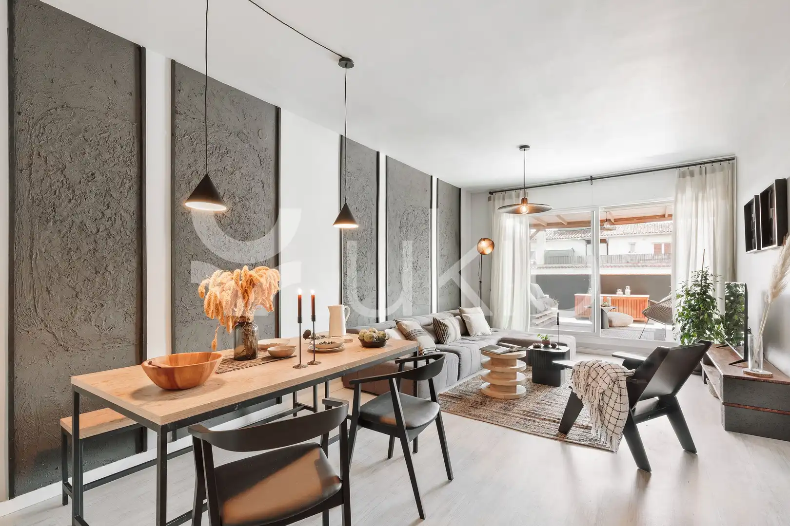 Sala d'estar de Apartament de lloguer en Barcelona amb Aire condicionat, Calefacció i Terrassa