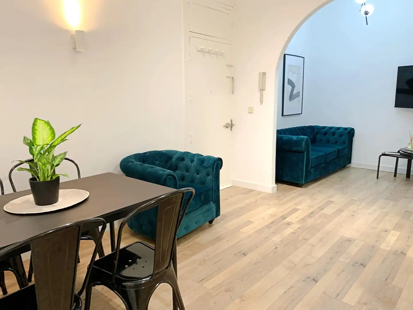 Sala d'estar de Pis en venda en Madrid amb Aire condicionat, Calefacció i Moblat