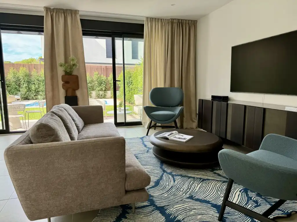 Sala d'estar de Casa o xalet de lloguer en Llucmajor amb Aire condicionat, Jardí privat i Terrassa