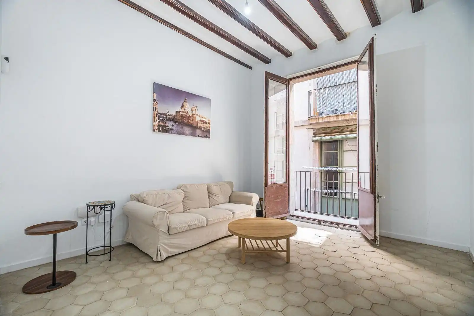 Sala de estar de Piso en venta en Barcelona con Aire acondicionado, Terraza y Horno
