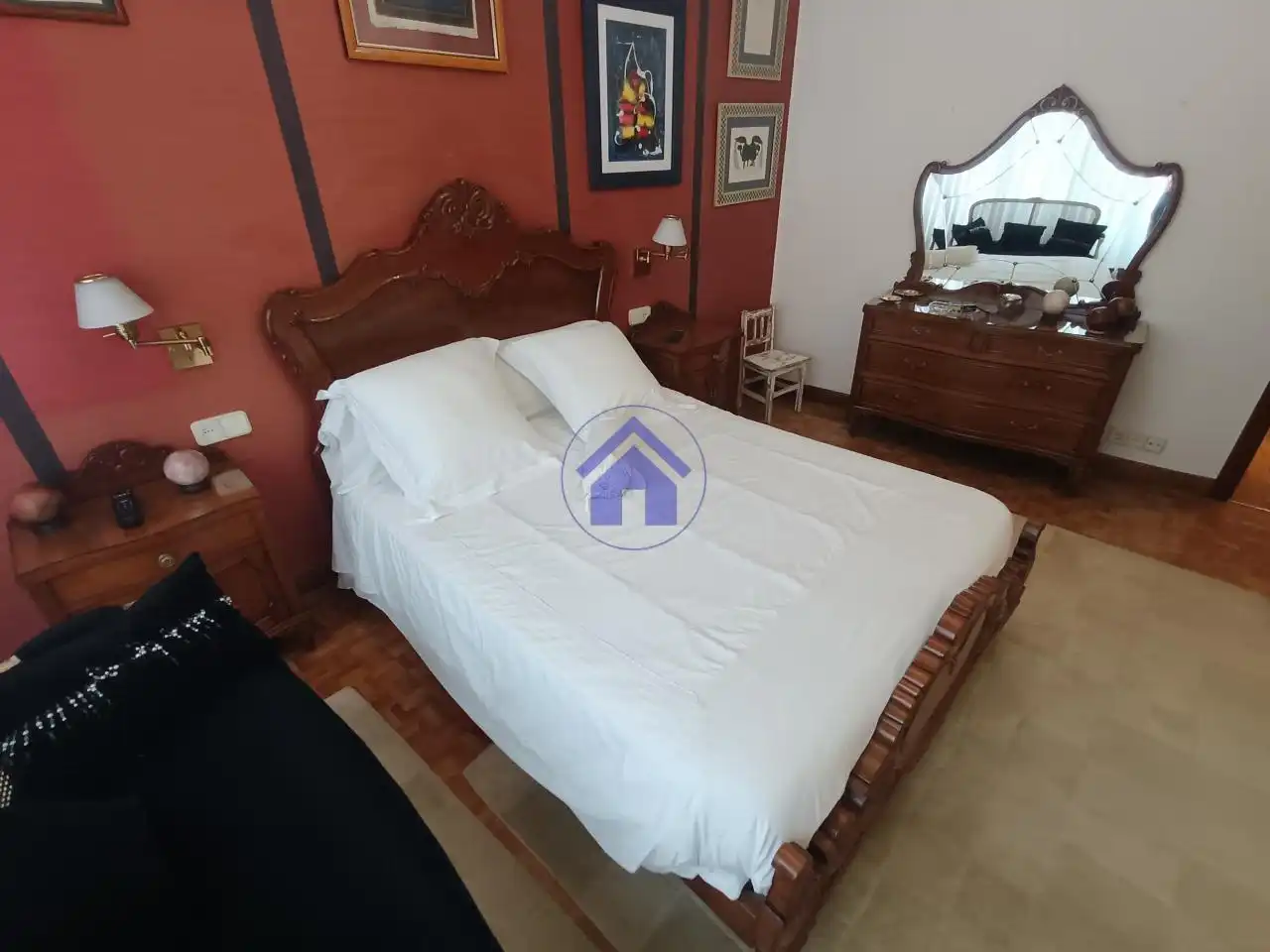 Bedroom of Flat for rent in Vigo   with Heating, Parquet flooring and Terrace